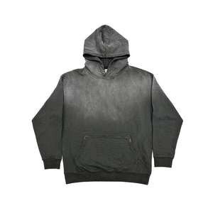 Sudaderas con Capucha Estilo Urbano Lavadas al Ácido para Hombre, Logotipo Personalizado Impreso, Sudadera con Capucha Estilo Urbano con Efecto Desgastado por el Sol, Sudadera Lisa con Estampado Puff - Product Image 3