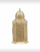 Lanterne marocaine vintage Ziva sans flamme, faite à la main, écologique, en fer, résistante à la chaleur, imperméable, grande lanterne orientale pour jardin