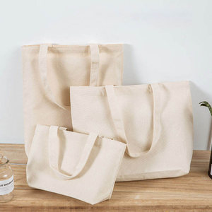 Sacs fourre-tout en toile de coton biologique réutilisables imprimés de logo personnalisé meilleures ventes - Product Image 2