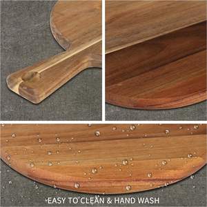Peel à pizza en bois, planche à découper de 12 "L x 16" W, planche à fromage, plateau de pain et de craquelins pour servir et aliments mineurs - Product Image 4