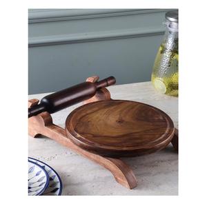 Precio de fábrica, tablero rodante de Base de madera indio tradicional y Pin Roti Maker, tabla rodante para hornear con rodillo de madera - Product Image 5
