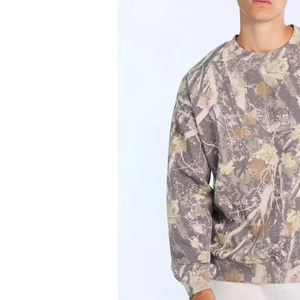 Camiseta de Manga Larga Estilo Camuflaje Personalizada para Hombre, Camiseta Informal con Cuello Redondo, Ligera, Suave, Lisa, para Entrenamiento - Product Image 2