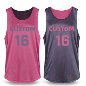 Vente en gros Personnalisé Noir Bleu Double Face Tops Maillot de Basketball Athlétique pour Hommes Enfants Jeunes Uniforme Maillots d'Entraînement de Sublimation - Product Image 2