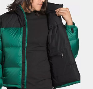 Veste matelassée de rue haute pour hommes, imprimée sur mesure par OEM, vente en gros à col montant avec poche et logo style bulle d'hiver - Product Image 6