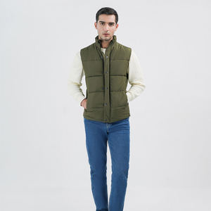 Veste bomber sans manches pour homme tendance en gros, imperméable, respirante, col montant, rembourrage en coton, logo personnalisé, vêtements d'extérieur d'hiver - Product Image 6