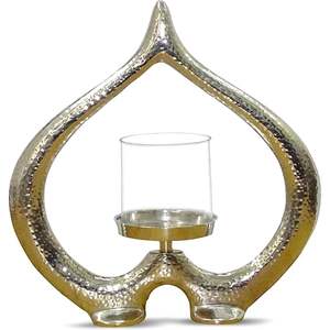 Bougeoir en métal de conception moderne fait à la main en forme de cœur et d'étoile pour la décoration de la maison, les occasions de Pâques, décoration de la maison, chandelier - Product Image 1