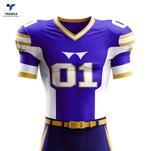 Uniforme de Fútbol Americano Personalizado de Alta Calidad para Hombre, Manga Corta, 100% Poliéster, Transpirable, Ropa Deportiva Profesional Personalizada - Product Image 3