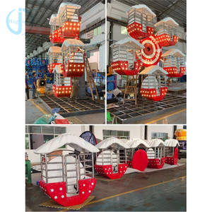 Grande roue miniature rouge et blanche, petite taille, location pour fête de Noël - Product Image 5