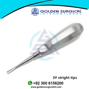 Elevador de Raíces de Acero Inoxidable, Herramientas Dentales, Elevador de Raíces Recto y Curvo, Instrumento de Laboratorio Dental - Product Image 2