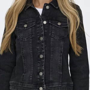 2025 High Street sur mesure femmes Denim veste Premium respirant coupe-vent avec bouton décoration pour automne hiver saisons - Product Image 6