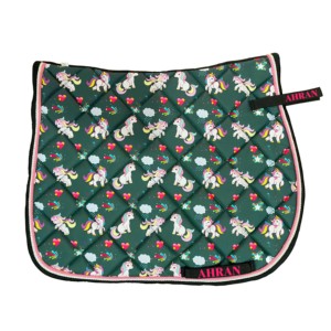 Almohadillas para SILLÍN de caballo de polialgodón con estampado de caracteres multicolores Premium ecuestre inglés occidental de secado rápido transpirable - Product Image 2