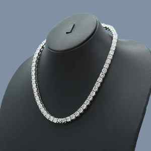 Cadena de tenis de Plata de Ley 925 con VVS Moissanite, Diamante de corte brillante, joyería corporal de Hip Hop elegante para compromiso - Product Image 3