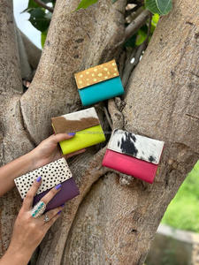 กระเป๋าสตางค์หนังสำหรับผู้หญิงทำจากหนังแฮนด์เมดแท้ใหม่กระเป๋าสตางค์ผู้หญิงหลากสีมีสไตล์หลากสี - Product Image 3