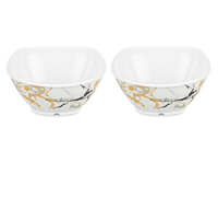 Service de table en mélamine de haute qualité, triple revêtement, 24 pièces, anti-taches de curcuma, résistant aux bris, assiettes, bols, demi-assiettes