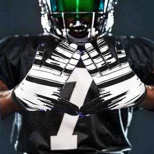 Gants de receveur de football américain professionnels, logo personnalisé, paume complète, adhérence en silicone, gants d'entraînement, gants de football collants - Product Image 5