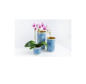 Vase à fleurs moderne en incrustation d'os avec nouveau look Ensemble de 3 pièces vase à fleurs en incrustation d'os pour bureau de table - Product Image 4