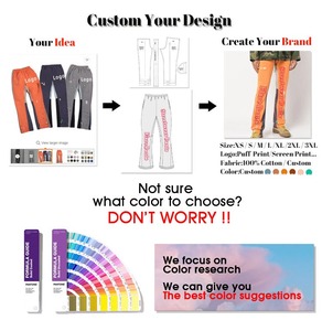 Pantalones de chándal de cintura alta transpirables y ligeros con estampado de logotipo personalizado unisex, pantalones de chándal de estilo activo, rayas elásticas coloridas - Product Image 6