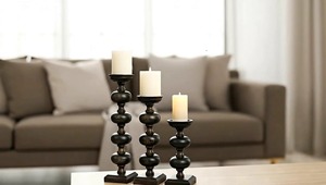 ชุดเชิงเทียนไม้ดีไซน์หรูหรา3ชิ้นสำหรับตกแต่งห้องนั่งเล่นแสงไฟที่แสนสบายของตกแต่งโต๊ะแบบพรีเมี่ยม - Product Image 6