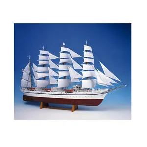 Barcos de vela japoneses Decoración de pared Artesanía personalizada Diorama Modelo Kits Barco de madera