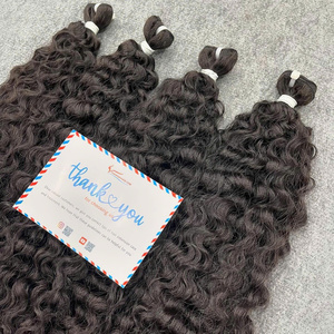 Extensiones de cabello virgen vietnamita de doble estiramiento 100% de alta calidad, cabello de trama de rizo rizado, cabello de trama de Color Natural - Product Image 1