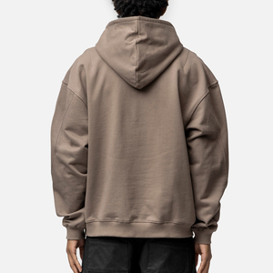 Sudadera con capucha de felpa francesa de lujo de talla grande, estilo oversize, largo extendido, hombros caídos, para hombre - Product Image 2