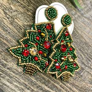 Boho ต่างหูลูกปัดด้วยการออกแบบสีฟ้าครามแอนดี้ cascading Fringe, เครื่องประดับของขวัญที่ไม่ซ้ำกัน - Product Image 2