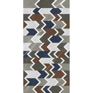 Carrelage en céramique résistant à l'usure, motif géométrique en chevron, antidérapant, impression numérique, grand format, salle de bain, cuisine - Product Image 1