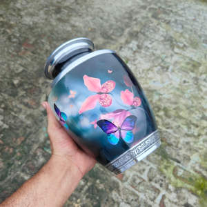 Urnas grandes de cremación de mariposas de estilo americano para hombres y mujeres adultos, suministros funerarios para entierro para hombres y mujeres - Product Image 5