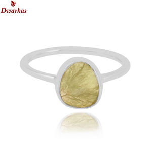 Anillo de Plata de Ley 925 con Cuarzo de Cerveza, Joyería Clásica Excelente, con Piedras Preciosas de Forma Elegante para Damas y Niñas, Disponible en Existencia - Product Image 2