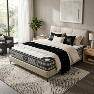 <span class=keywords><strong>Matelas</strong></span> à ressorts ensachés en tissu Ice, taille King, avec bord robuste, compressé et roulé en boîte, vente en gros - Product Image 1