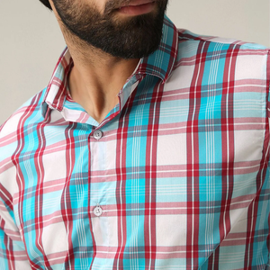 Chemises à carreaux pour hommes, vente en gros personnalisée, chemise décontractée en coton fin à manches longues pour hommes - Product Image 6