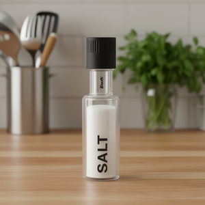 Moulin à sel transparent Bisetti 16 cm, modèle 6940S, moulin à poivre de qualité supérieure - Product Image 3