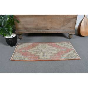 Alfombra de lana turca Vintage de 140x280 pies, alfombra Bohemia rústica roja y Beige con respaldo de látex, retales rectangulares grandes para pasillo de 10mm - Product Image 3