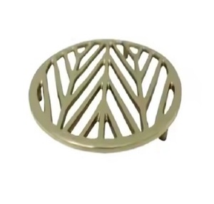 Tabletop Heat Resistant Product Brass Decorative <b>Trivet</b> <b>Trivet</b> Non-slip Round Shaped Metal Brass Footed <b>Trivet</b> Mat - Product Image 1