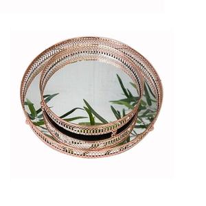 Forme arrondie Dessert Servir Plateaux D'herbe En Bois Table À Manger Écologique Plateau De Service Collations Pâtes Ou Alimentaire Plateau De Service - Product Image 6