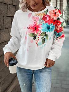 Sudadera Térmica Extra Grande para Mujer, 100% Algodón, Cuello Redondo Informal, Cálida para Invierno, con Logotipo Personalizado - Product Image 4