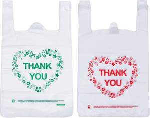 ถุงพลาสติก HDPE พิมพ์สีโลโก้ตามสั่งสำหรับซื้ออาหารจานด่วนกลับบ้านและซูเปอร์มาร์เก็ต - Product Image 5