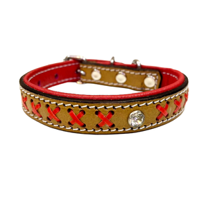 Collar de Perro de Cuero con Tachuelas de Alta Calidad, Cómodo, Hecho a Mano con Cuero de Grano Completo, Tamaño Personalizable - Product Image 1