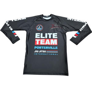 Rashguards MMA personnalisés, impression par sublimation, protection ultaviolette, 240 g/m², compression, grappling, rashguards BJJ, fabriqués au Pakistan - Product Image 1