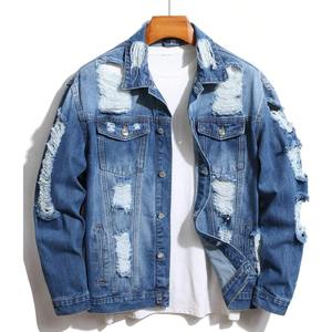 Chaqueta de Mezclilla de Alta Calidad para Hombre, Chaqueta de Trabajo, Estilo Casual Urbano, Chaqueta de Algodón Personalizada, Chaqueta de Mezclilla de Moda para Hombre - Product Image 1