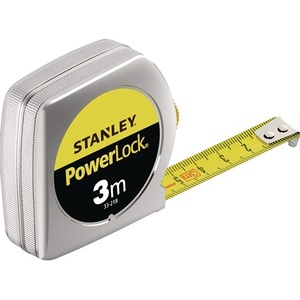 STANLEY Pocket Tape Measure with PowerLock 3m Length 12.7mm Width EC II Metal Clip Loose MM/CM <b>Measuring</b> <b>Tool</b> - Product Image 1