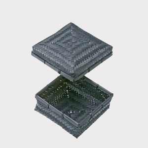 Vente en gros Plateau pliant en bambou écologique Panier de rangement tissé à la main pour la cuisine Cadeau de mariage de Noël du Vietnam - Product Image 3