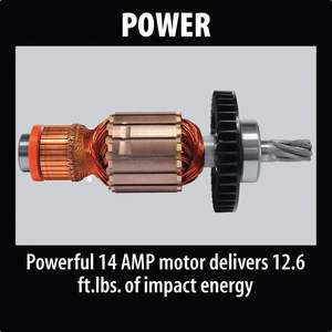 17 lb. Marteau de démolition électrique industriel DIY AVT avec alimentation par batterie, compatible avec les embouts SDS-MAX - Product Image 3