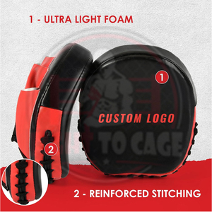 แผ่นซ้อมมวยหนัง PU สีพื้น ขายดี รับสกรีนโลโก้ตามสั่ง รุ่นใหม่ ทนทาน สำหรับฝึกซ้อมในยิม สีสั่งทำได้ - Product Image 3