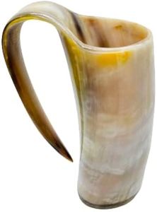 Mug à vin en corne viking de luxe fait à la main avec finition antique, accessoires de bar écologiques, logo personnalisé, prix abordable - Product Image 6