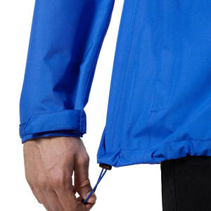 Veste coupe-vent légère bleue pour hommes Veste de pluie imperméable coupe-vent d'extérieur Capuche réglable Processus teint de haute qualité Nouveau - Product Image 3