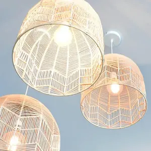 Eco-Friendly Vietnam <b>Rattan</b> <b>Pendant</b> Light Decorative Handwoven Lighting Fixture for Cozy Interiors - Product Image 5