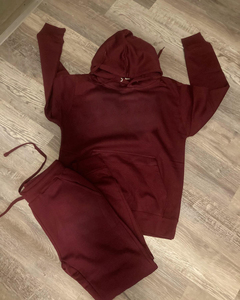 100% algodón Boxy-Fit Tech Fleece Sportswear hombres Slim Fit entrenamiento chándal personalizado Jogging traje 2 piezas conjunto deportes de invierno - Product Image 3