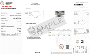 Hermosa piedra de corte ovalado 3,50 CT. CVD Lab Grown Diamond 12,03 MM F Color VVS2 Claridad IGI Certificado para joyería contemporánea - Product Image 2