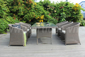 ชุดโต๊ะอาหารแบบเรียบง่ายทันสมัยที่ดีที่สุดชุดรับประทานอาหารทำจากหวายอลูมิเนียมโครงหวายชุดรับประทานอาหารที่เรียบง่าย - Product Image 3